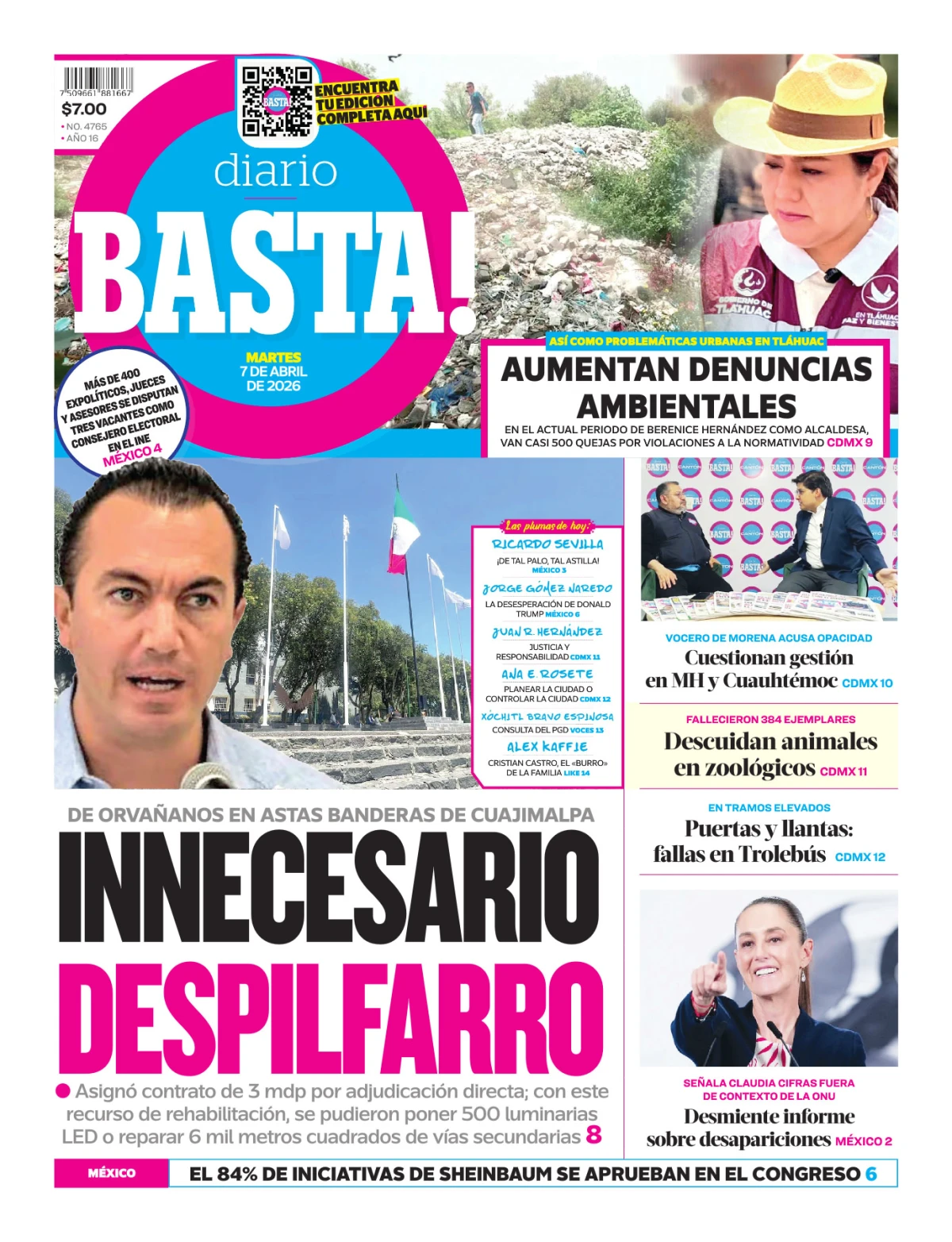 Portada de Basta! (portada)