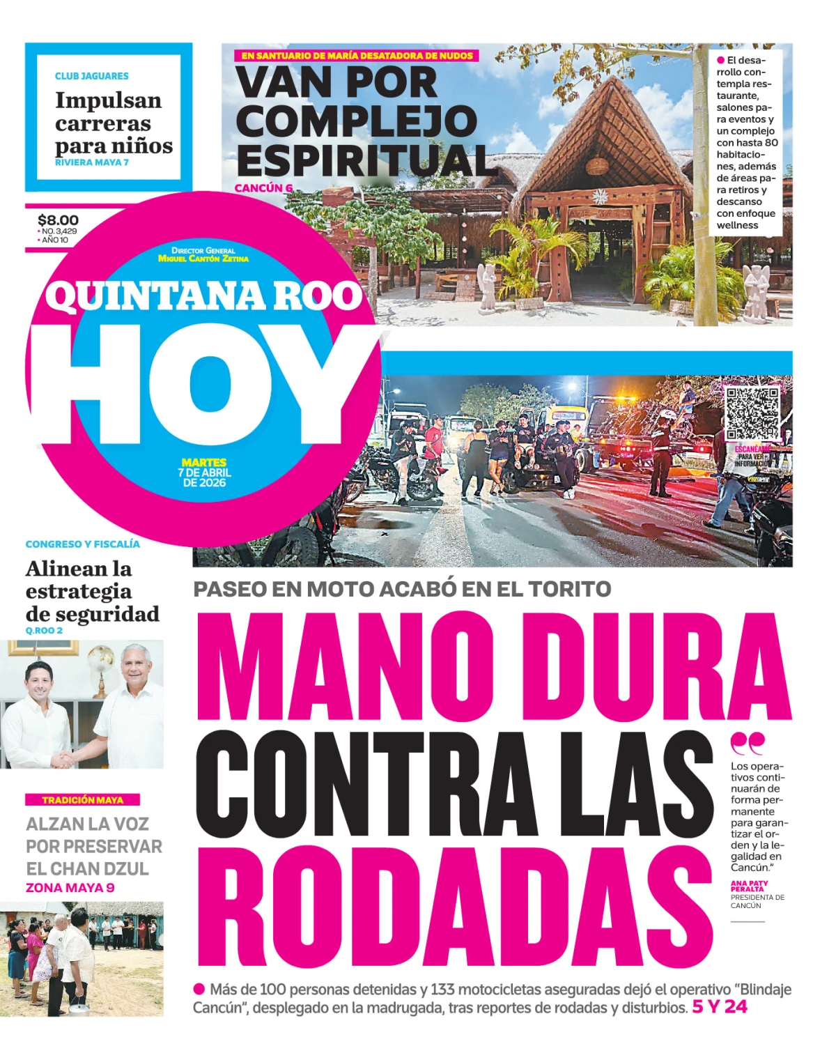 Portada de Quintana Roo Hoy (portada)