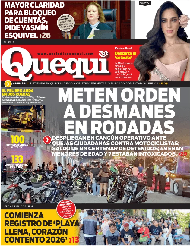 Portada de Quequi (contraportada) del martes, 7 de abril de 2026