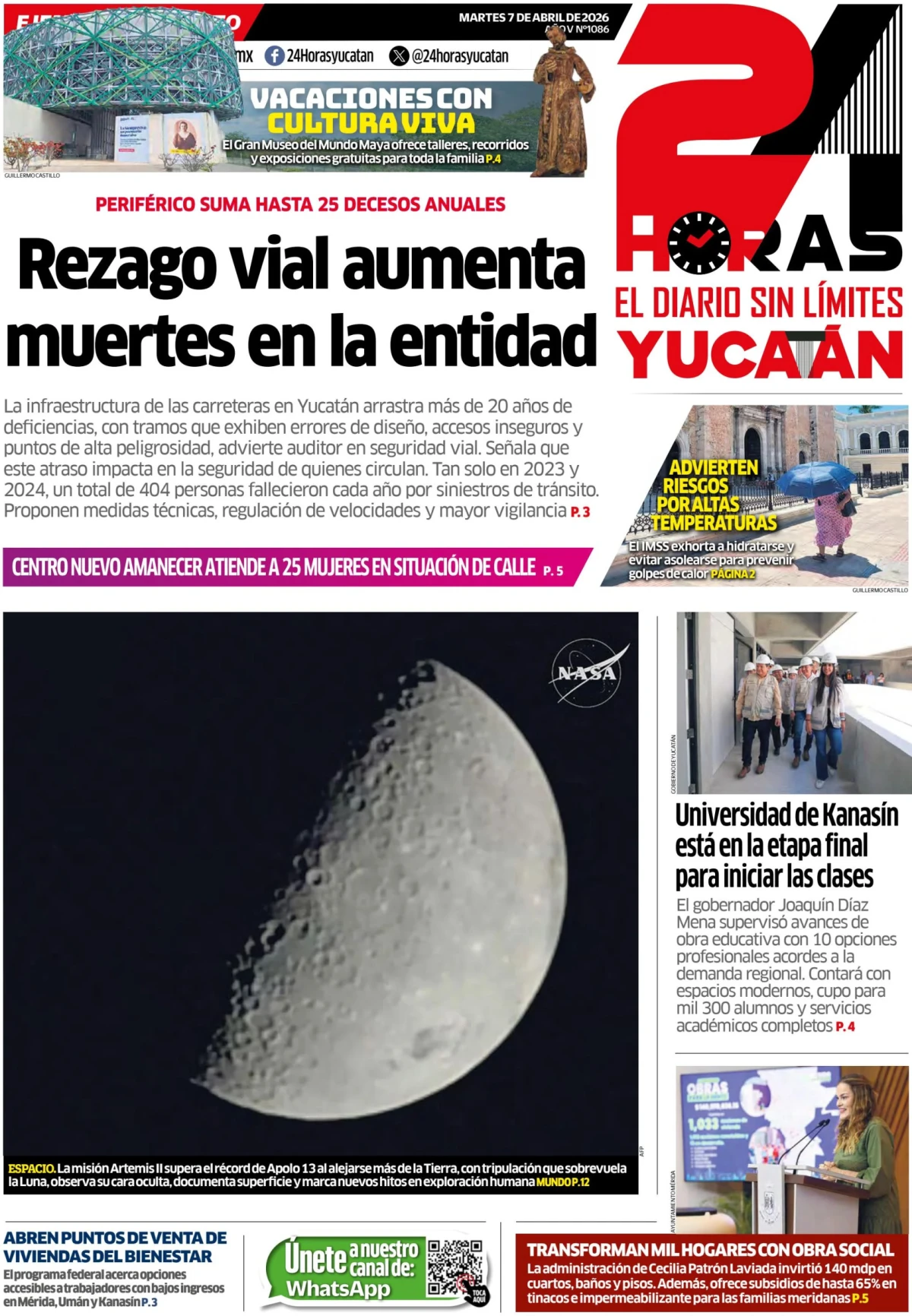 Portada de 24 Horas Yucatan del 2026-04-07