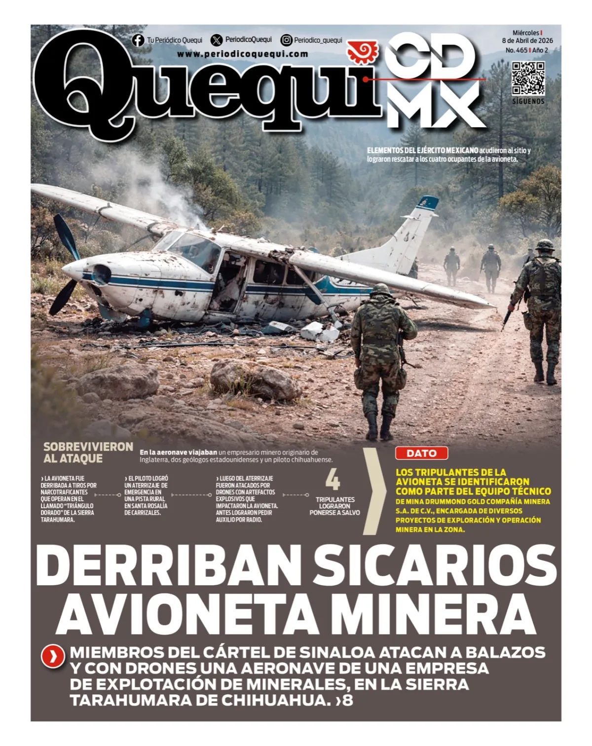 Portada de Quequi CDMX del miércoles, 8 de abril de 2026