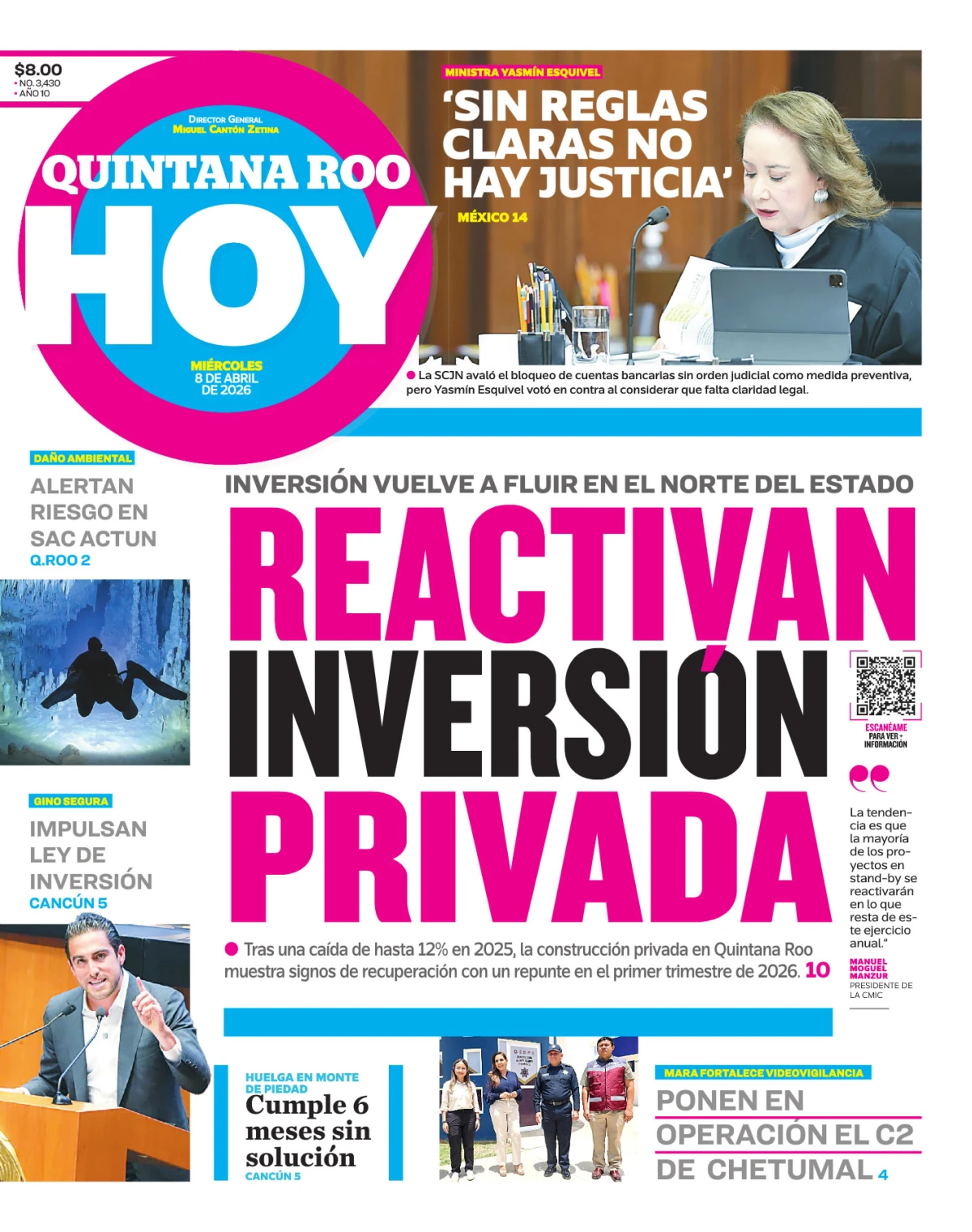 Portada de Quintana Roo Hoy (portada)