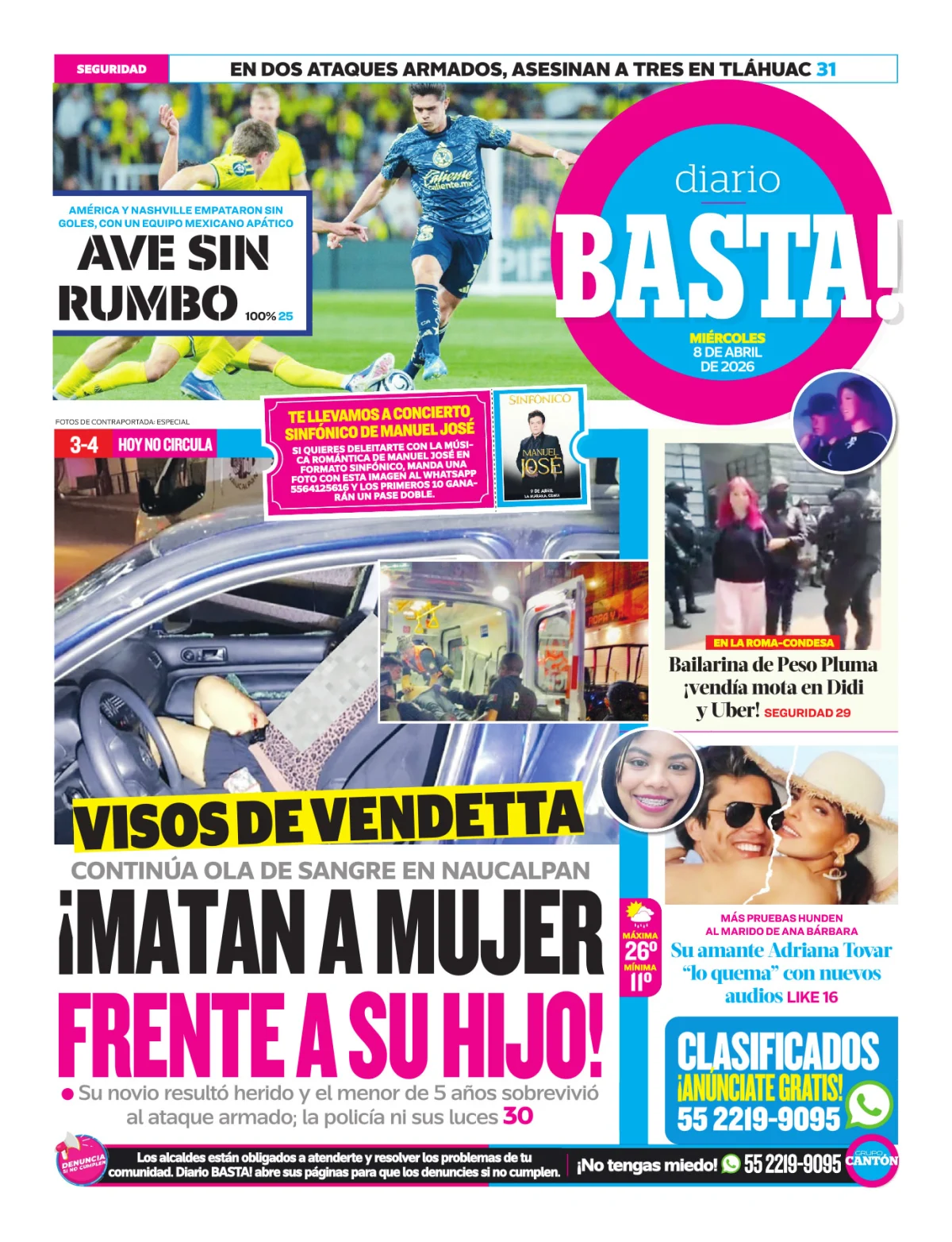 Portada de Basta! (contraportada)