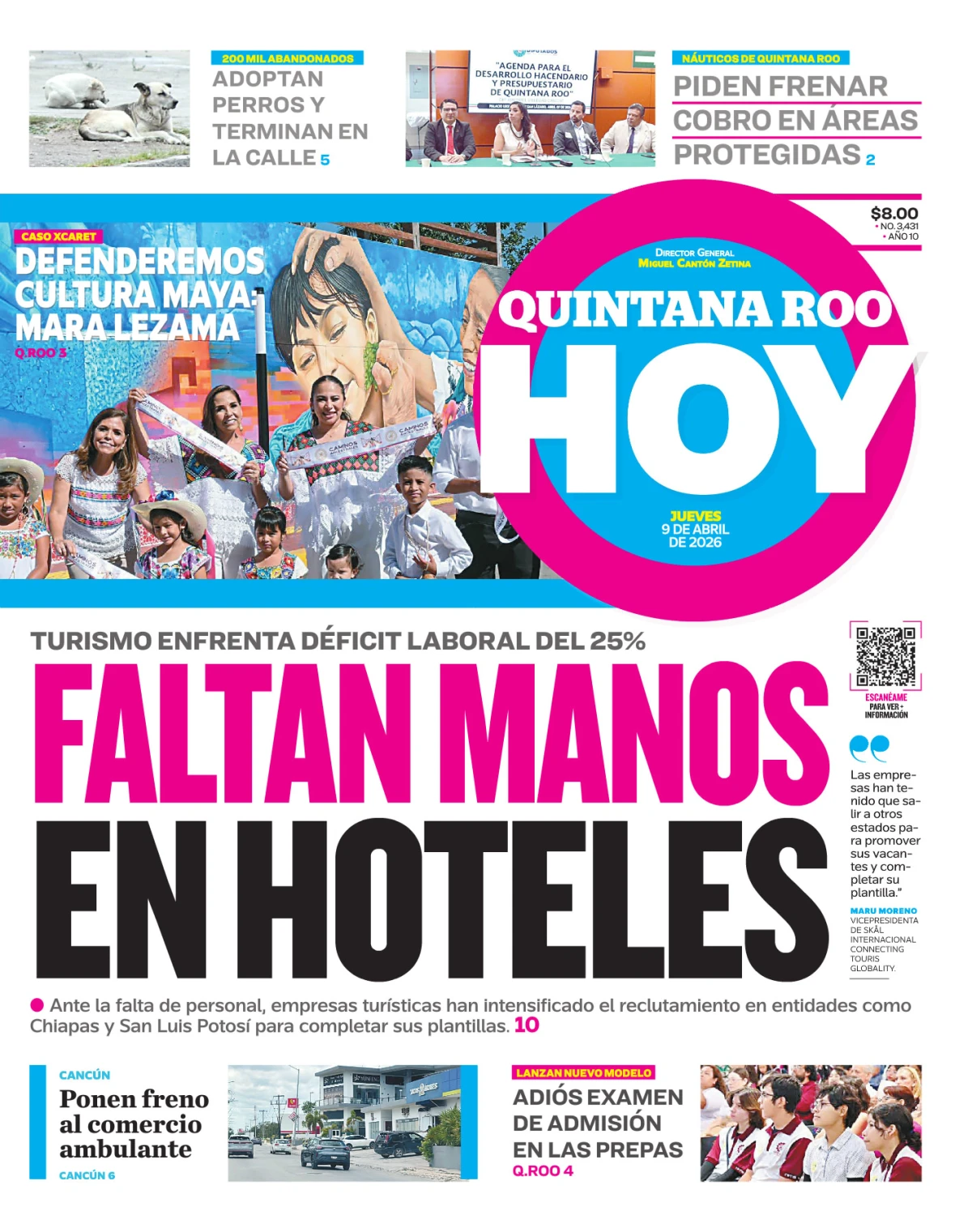Portada de Quintana Roo Hoy (portada)