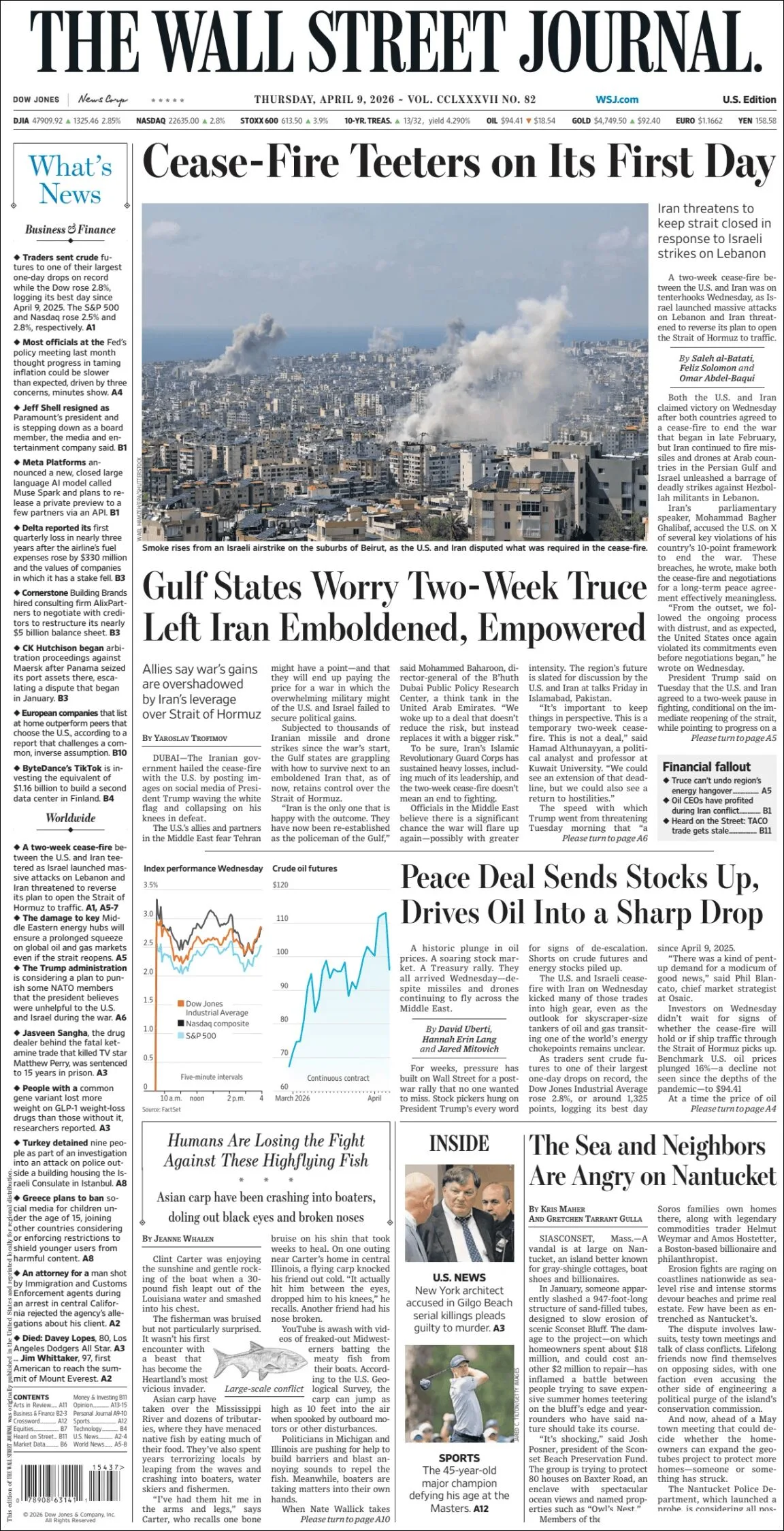 Portada de The Wall Street Journal