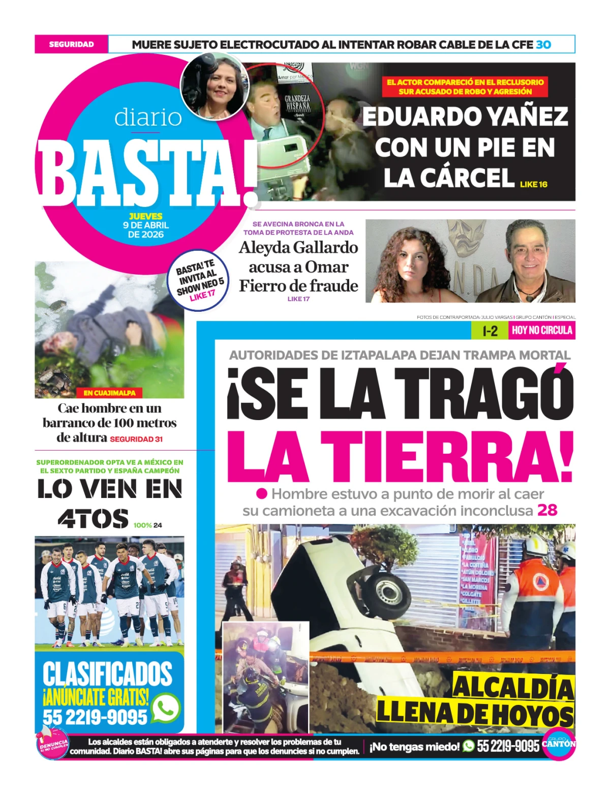 Portada de Basta! (contraportada)