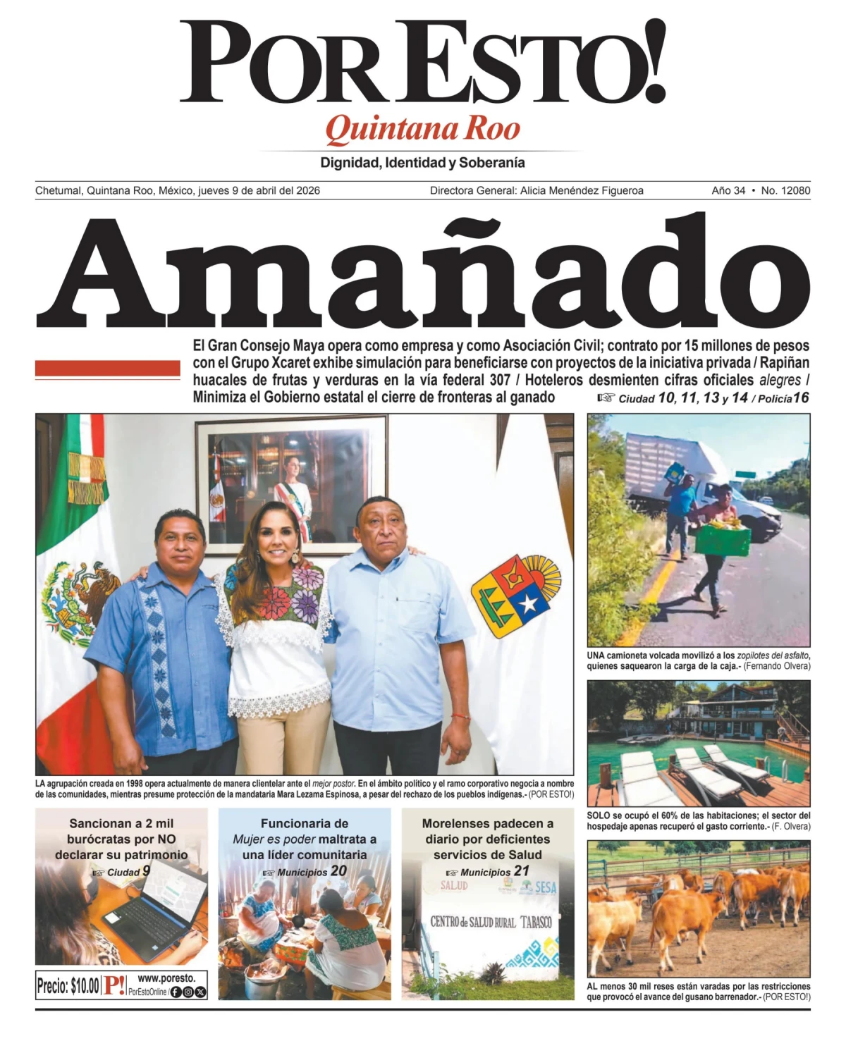 Portada de Por Esto (quintana Roo Chetumal)