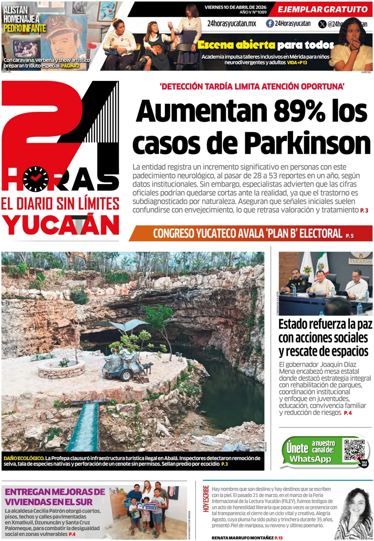 Portada de 24 Horas Yucatan del 2026-04-10