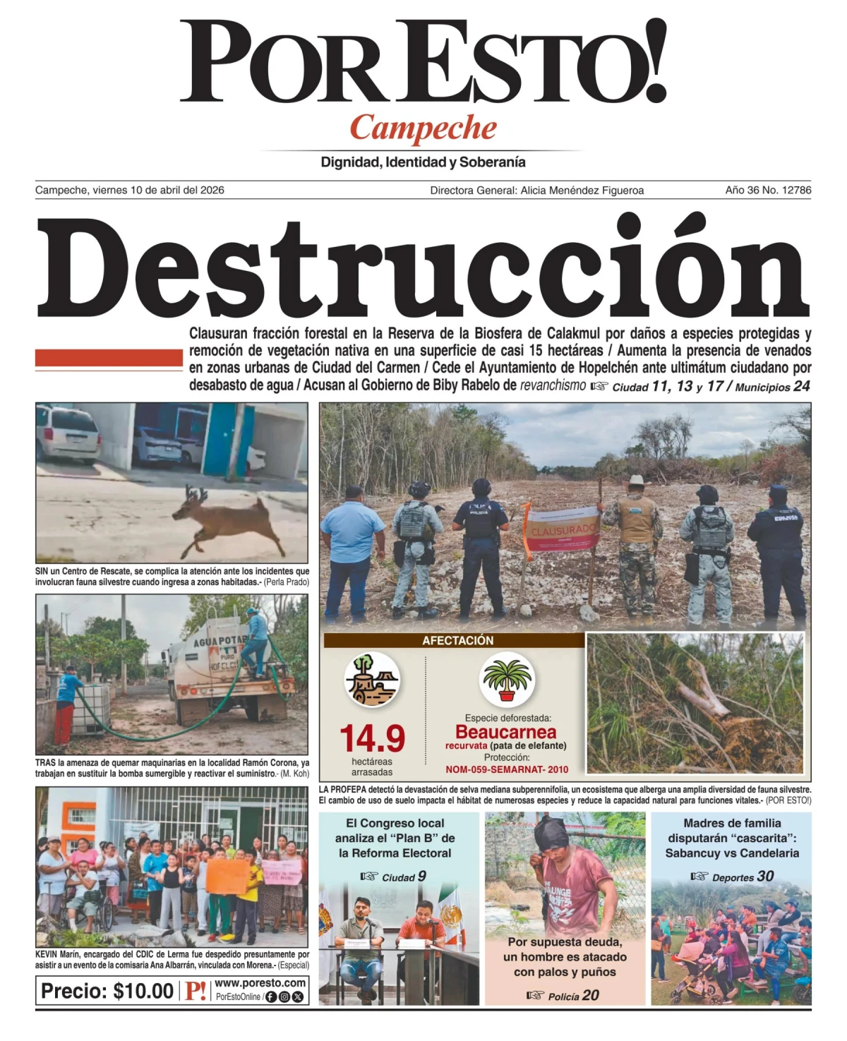 Portada de Por Esto (campeche)