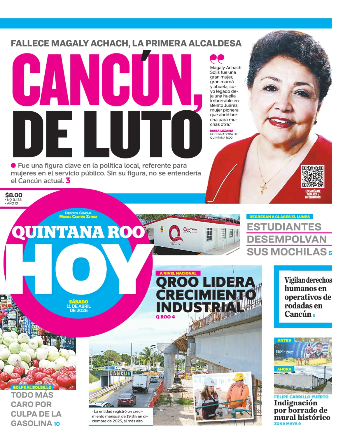 Portada de Quintana Roo Hoy (portada)
