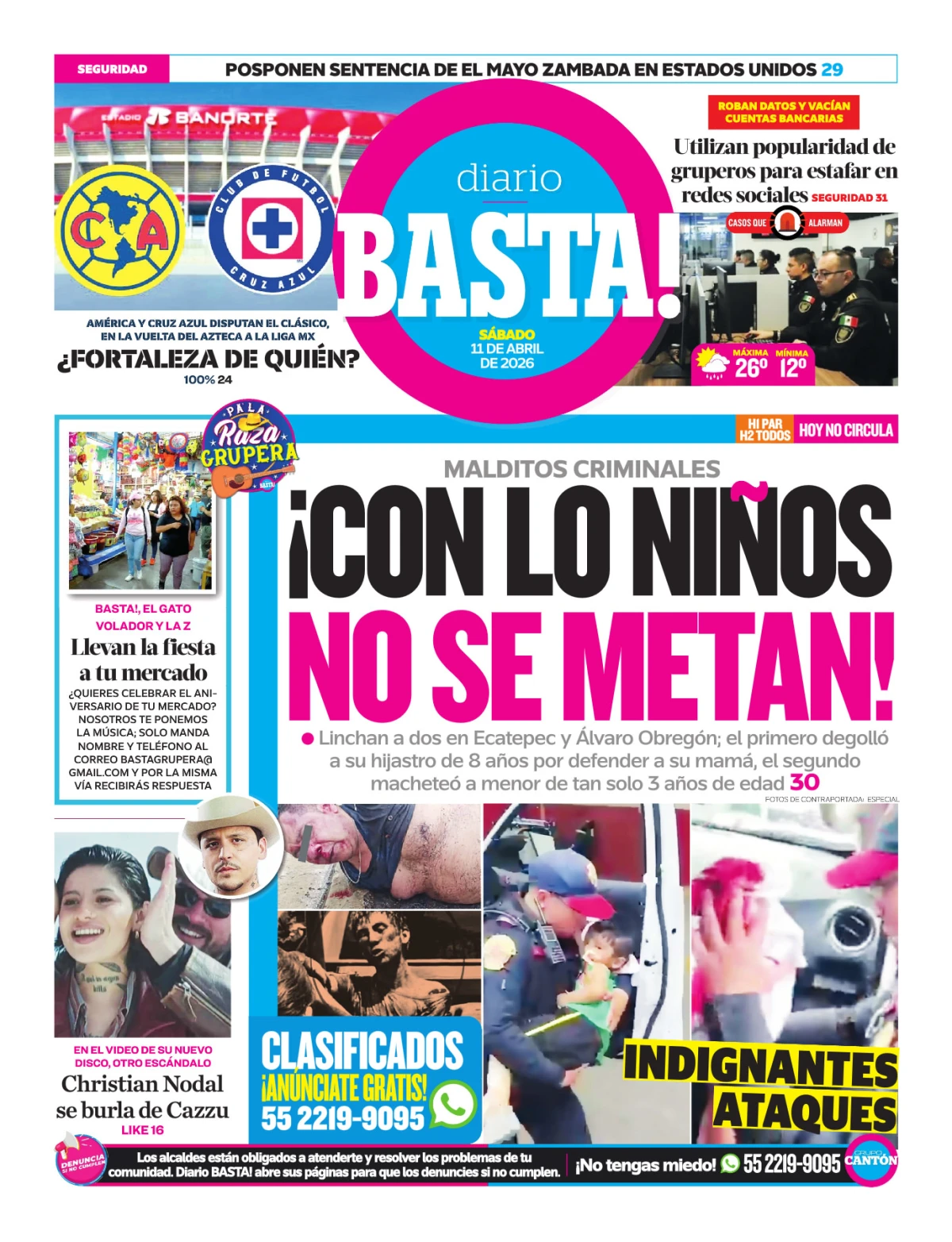 Portada de Basta! (contraportada)