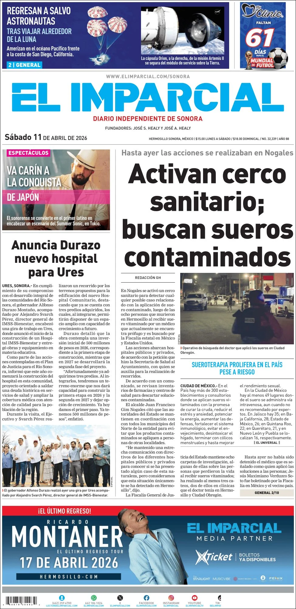 Portada de El Imparcial