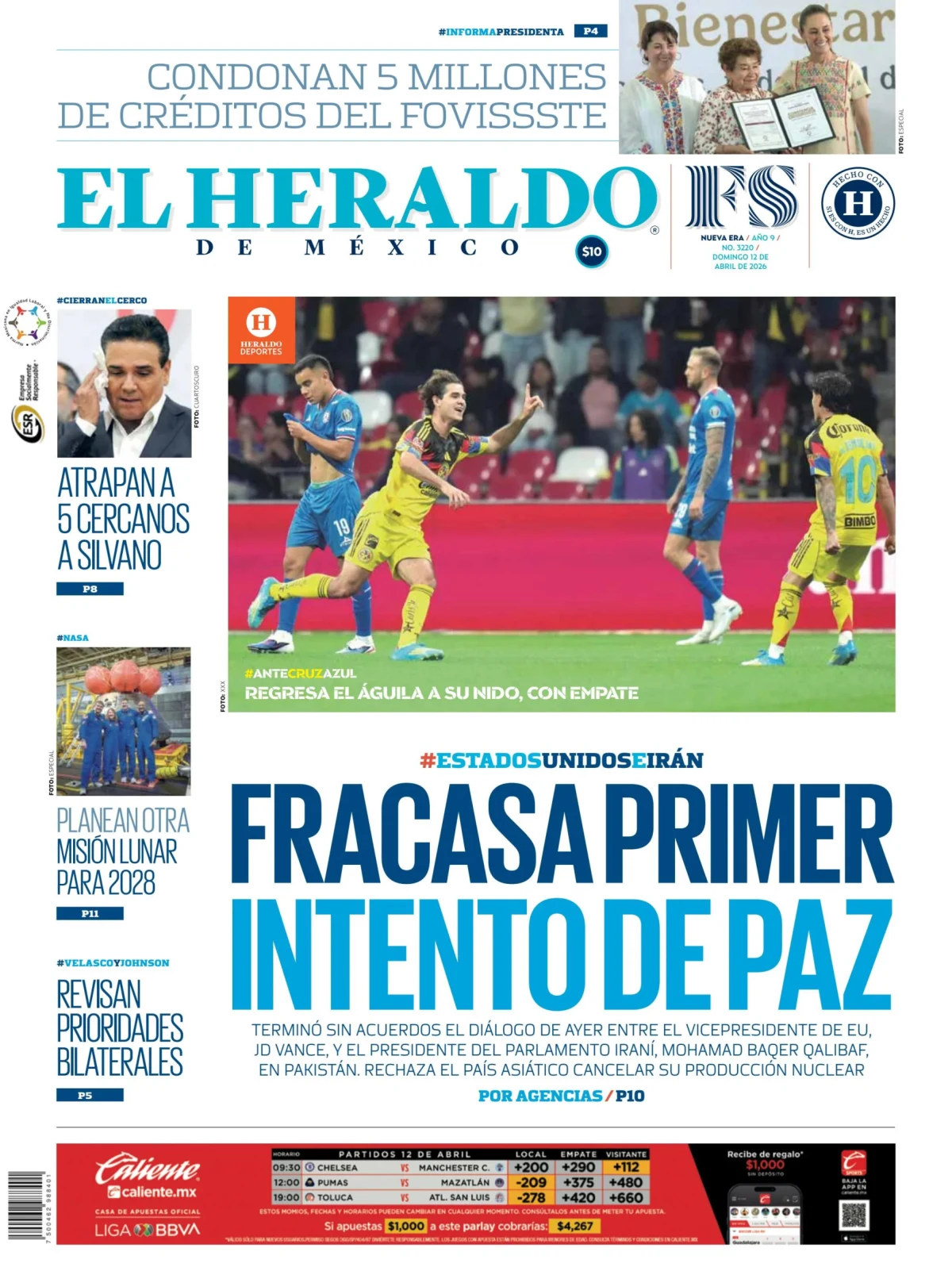 Portada de El Heraldo de Mexico