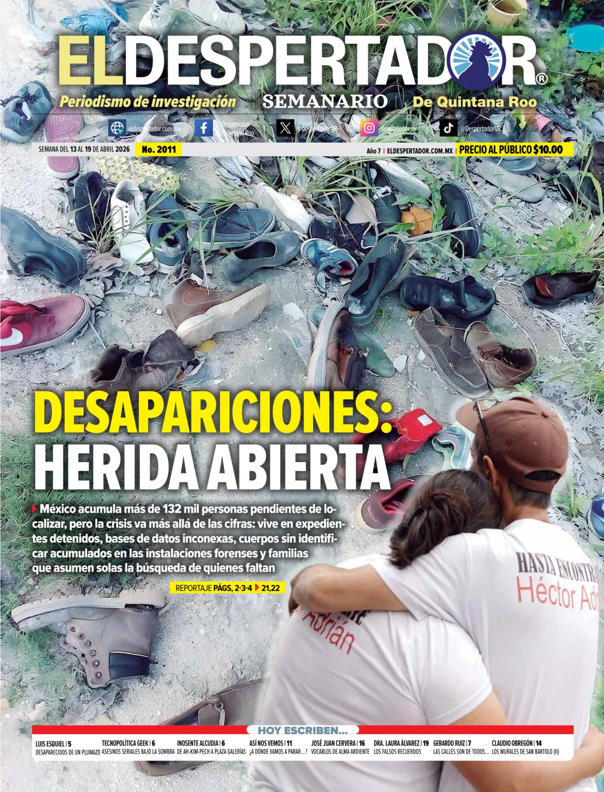 Portada de El Despertador de Quintana Roo del lunes, 13 de abril de 2026