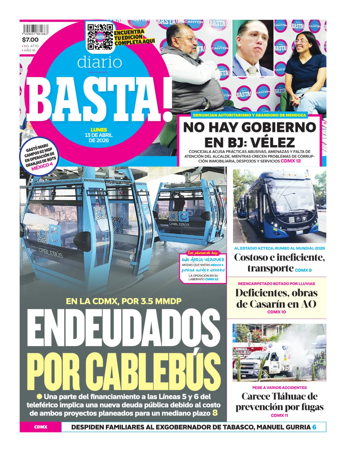Portada de Basta! (portada)