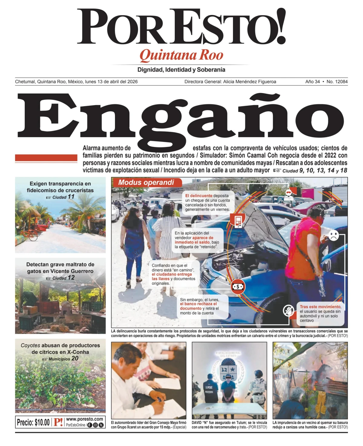 Portada de Por Esto (quintana Roo Chetumal)