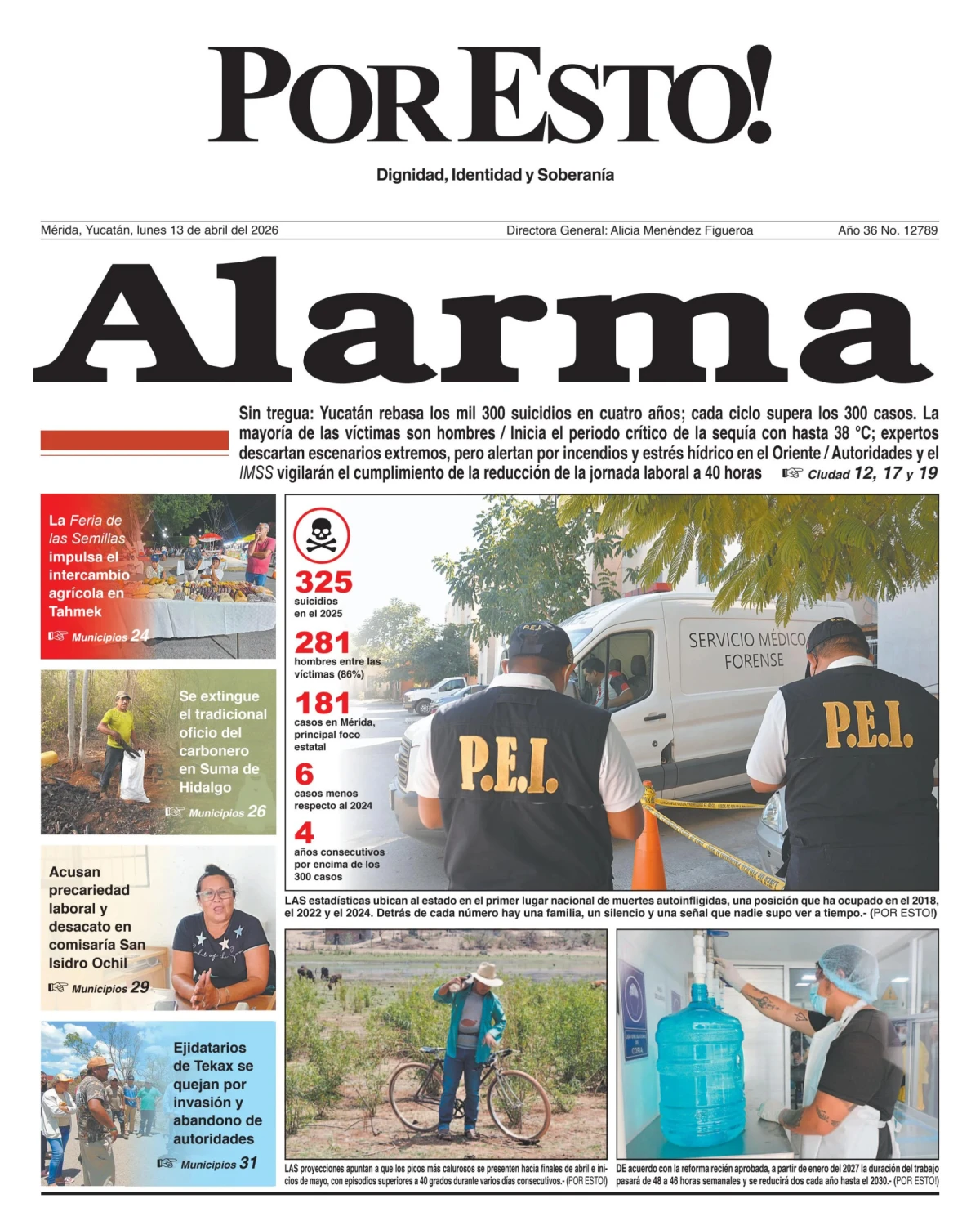 Portada de Por Esto (merida, Yucatan) del 2026-04-13