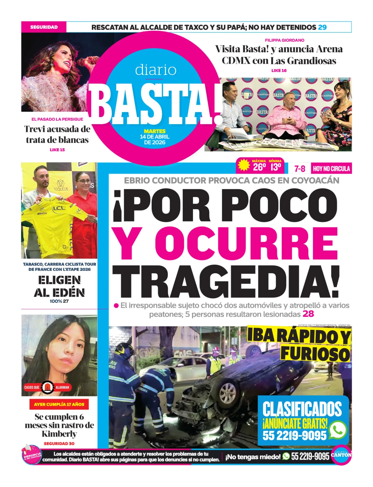 Portada de Basta! (contraportada)