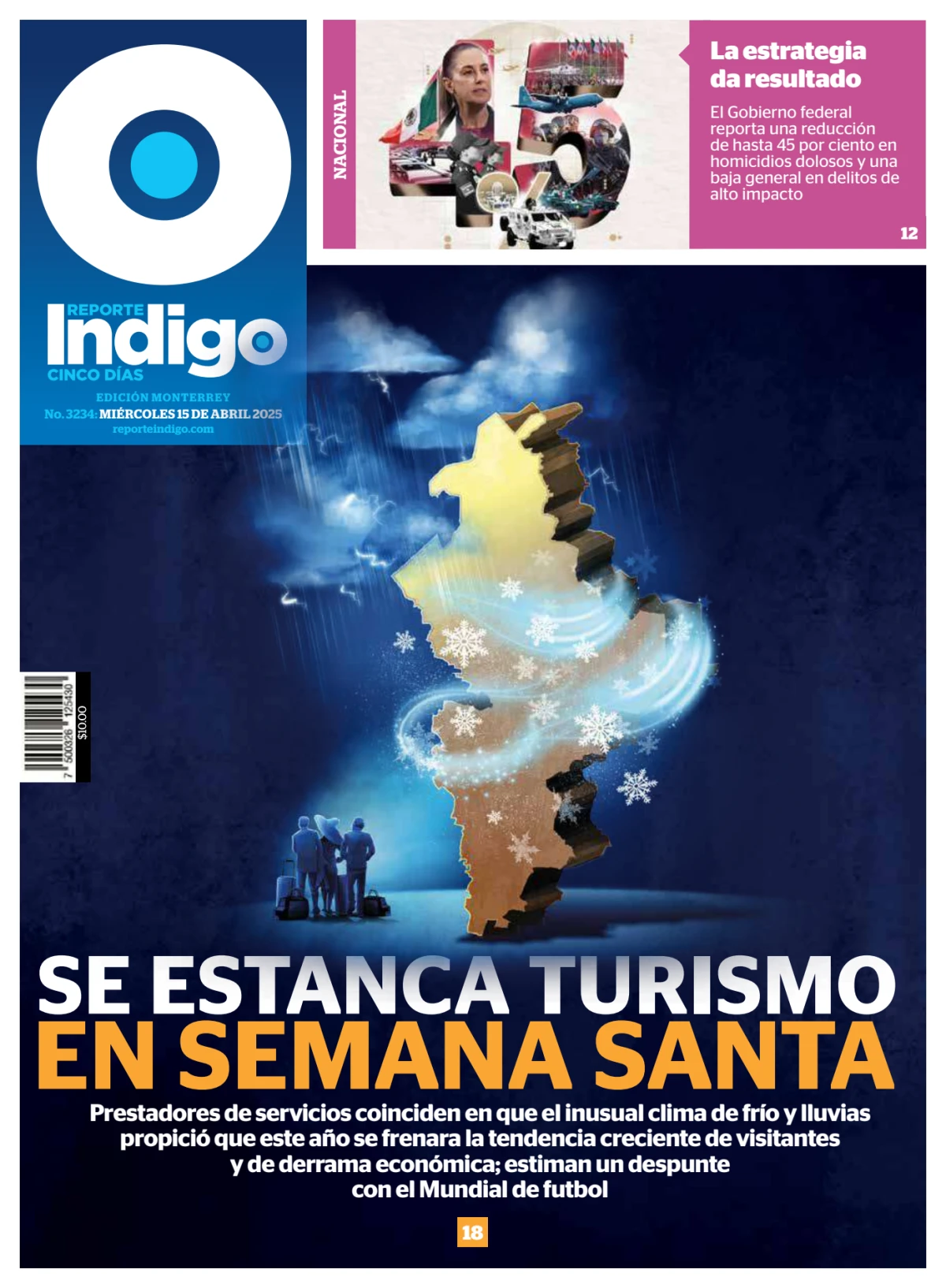 Portada de Reporte Indigo Monterrey del miércoles, 15 de abril de 2026