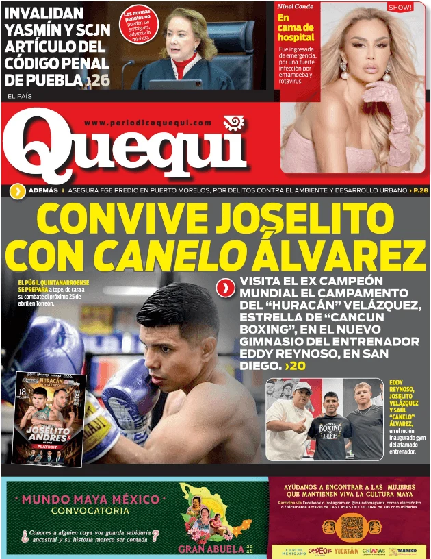 Portada de Quequi (contraportada) del miércoles, 15 de abril de 2026