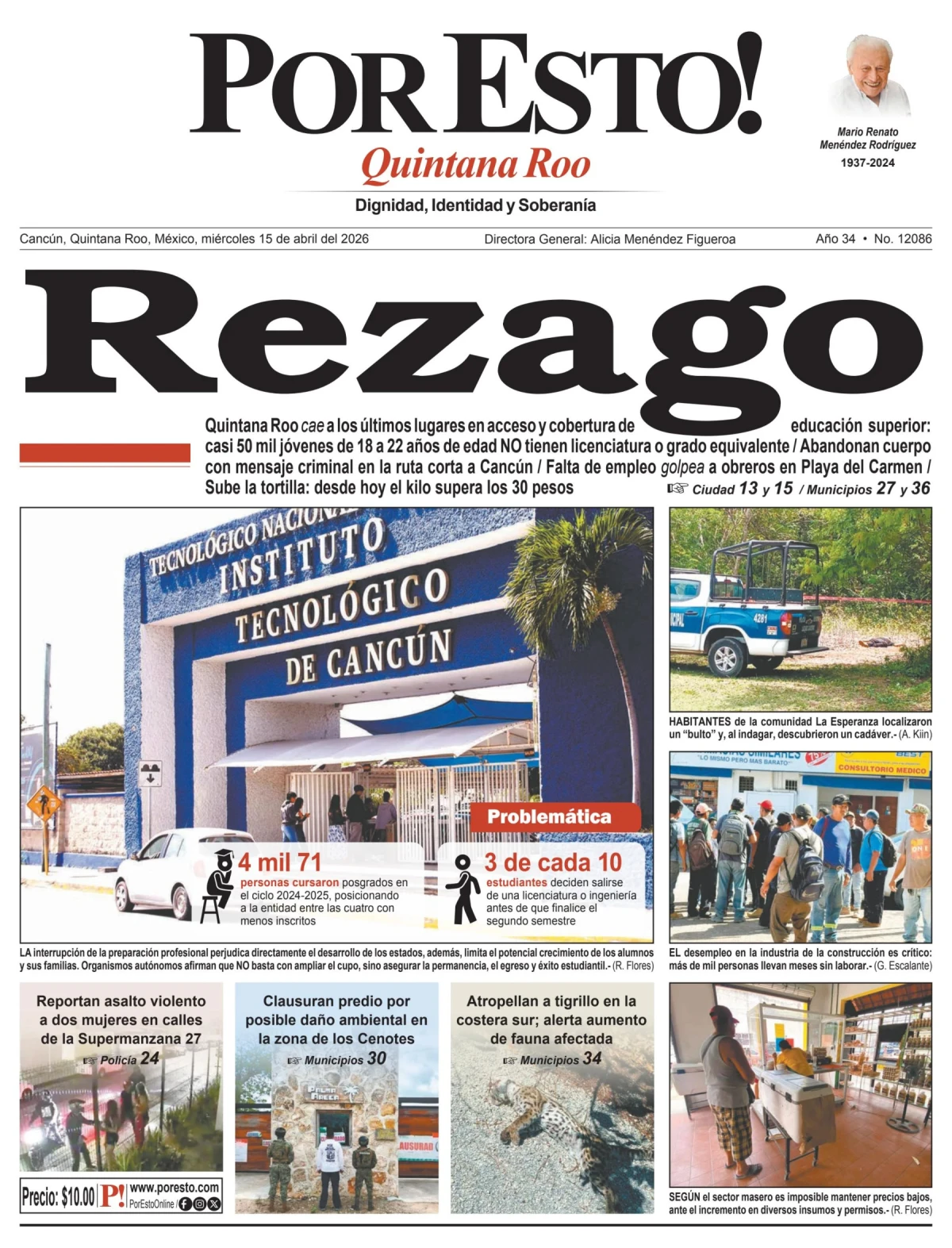 Portada de Por Esto (quintana Roo Cancun)