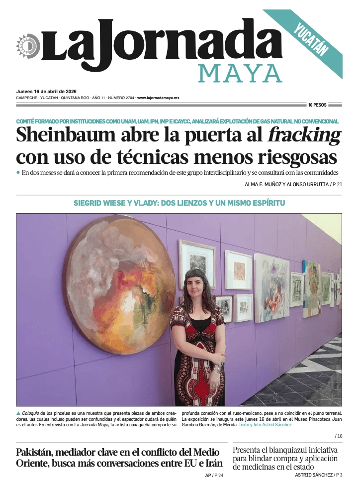 Portada de La Jornada Maya Yucatán del jueves, 16 de abril de 2026