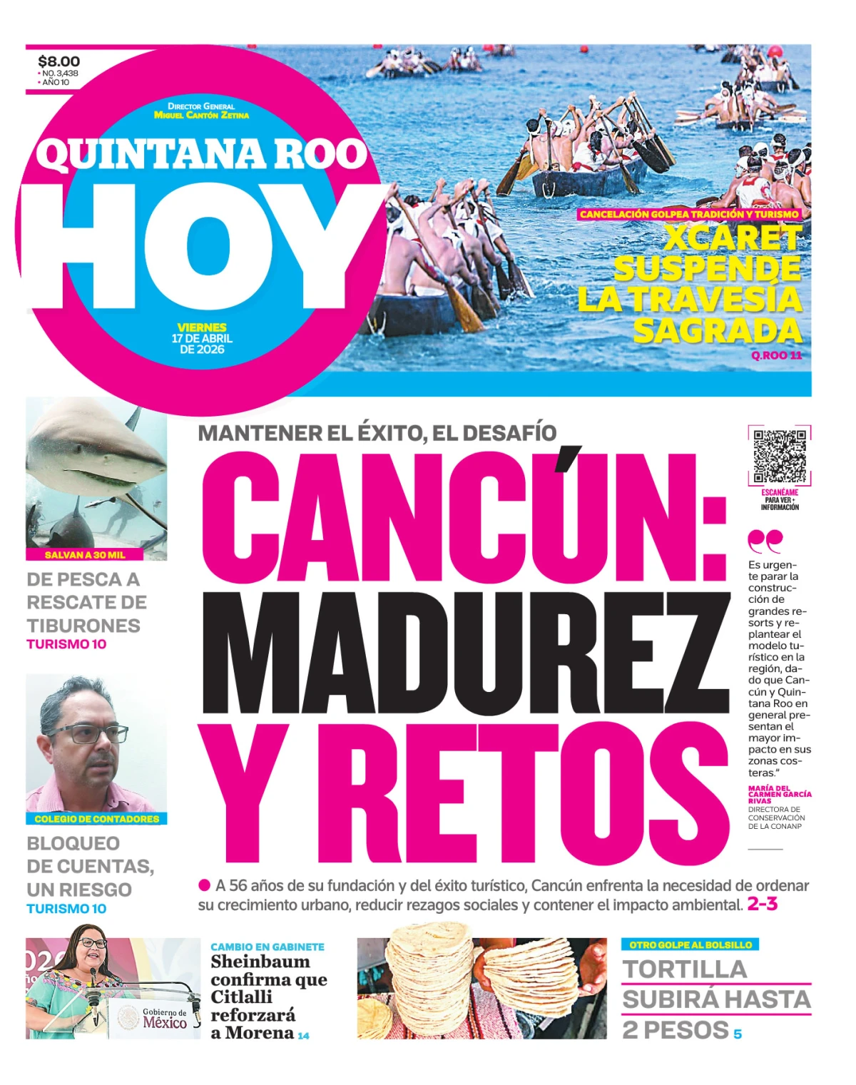 Portada de Quintana Roo Hoy (portada)