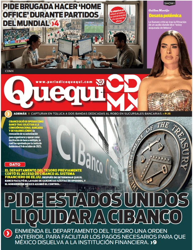 Portada de Quequi CDMX del viernes, 17 de abril de 2026