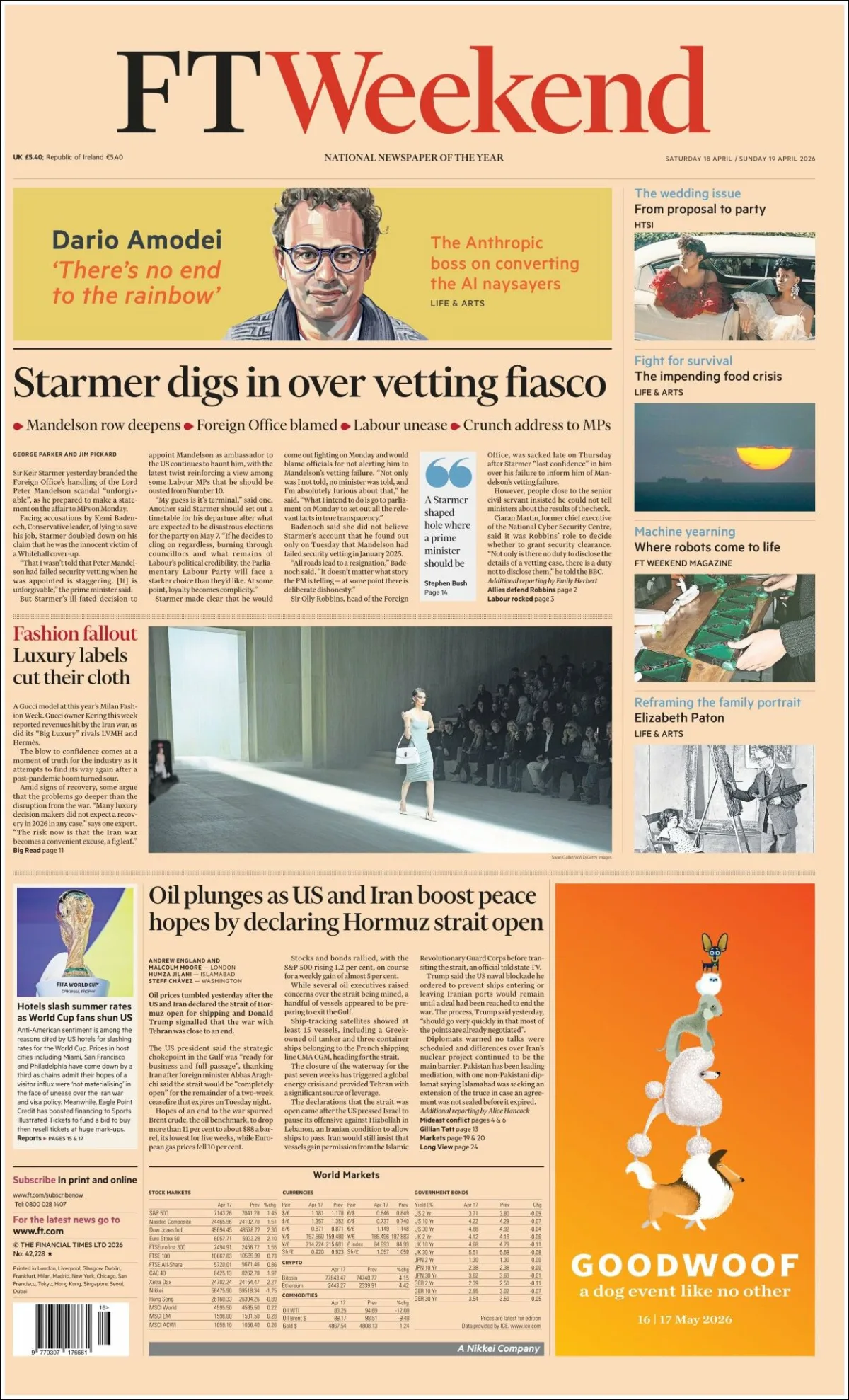 Portada de Financial Times