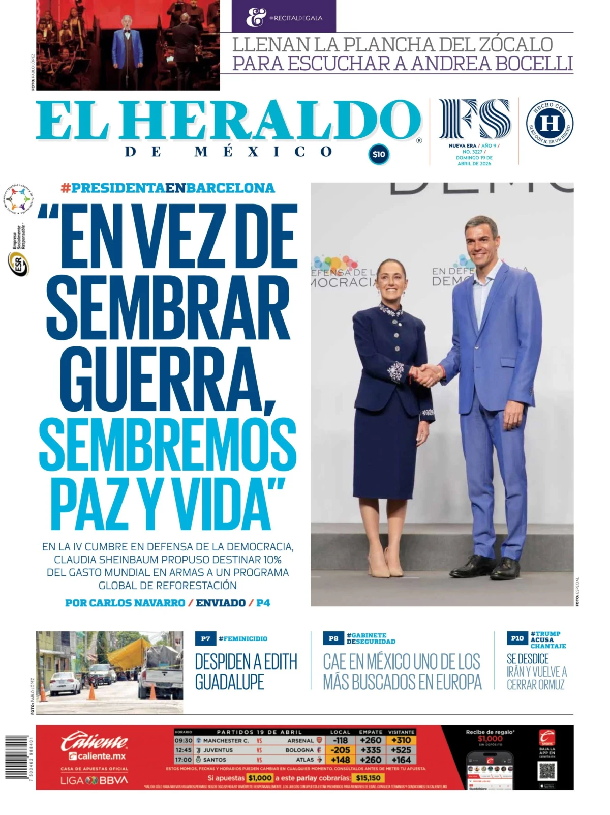 Portada de El Heraldo de Mexico