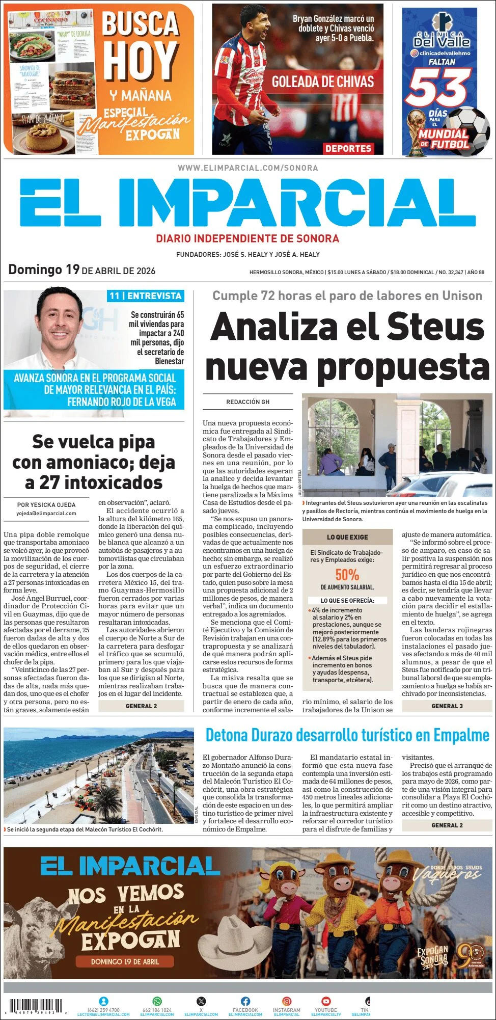 Portada de El Imparcial