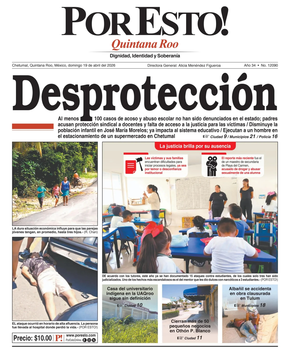 Portada de Por Esto (quintana Roo Chetumal)