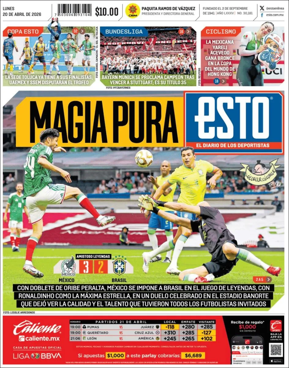 Portada de Esto del lunes, 20 de abril de 2026
