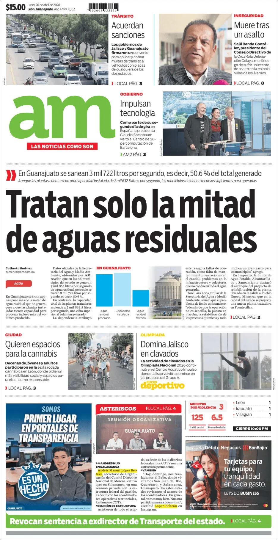 Portada de Am Corredor Industrial del lunes, 20 de abril de 2026