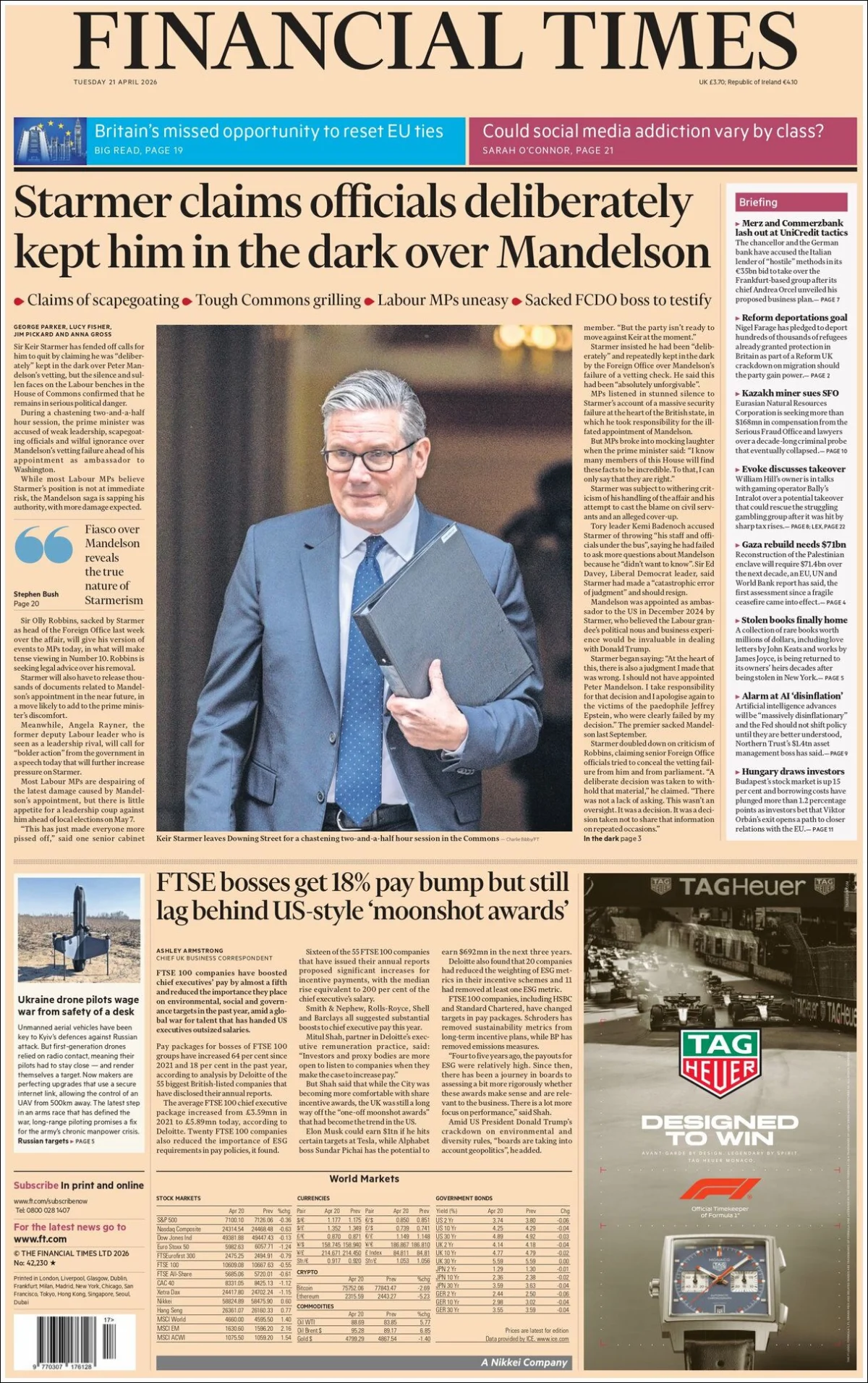 Portada de Financial Times