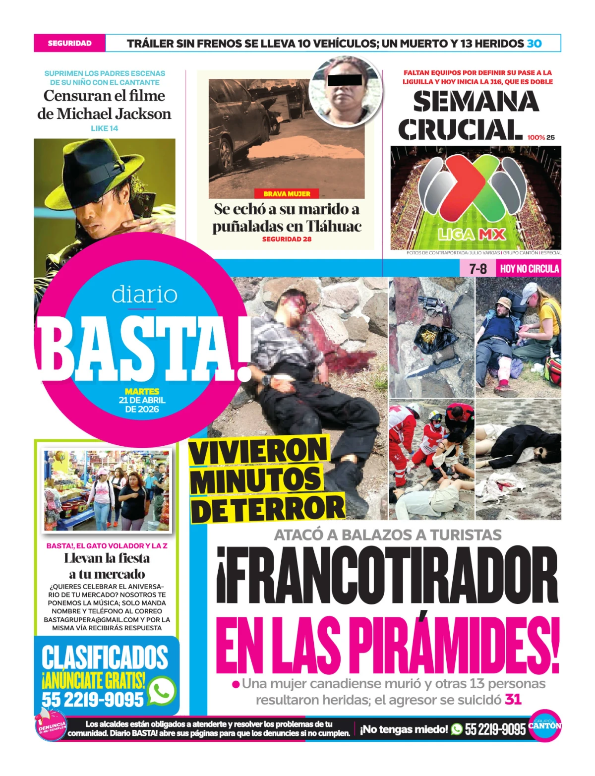 Portada de Basta! (contraportada)