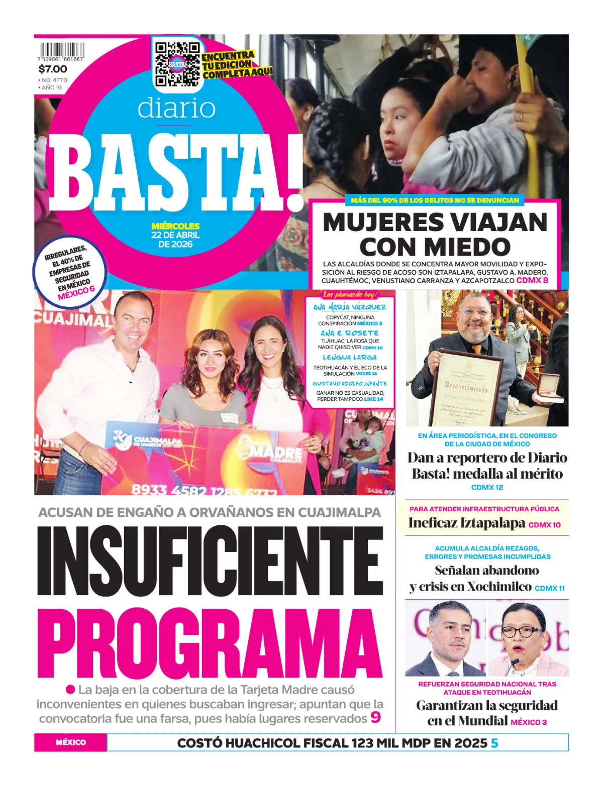 Portada de Basta! (portada)