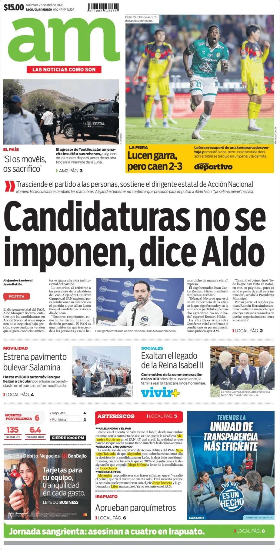Portada de Am Corredor Industrial del miércoles, 22 de abril de 2026