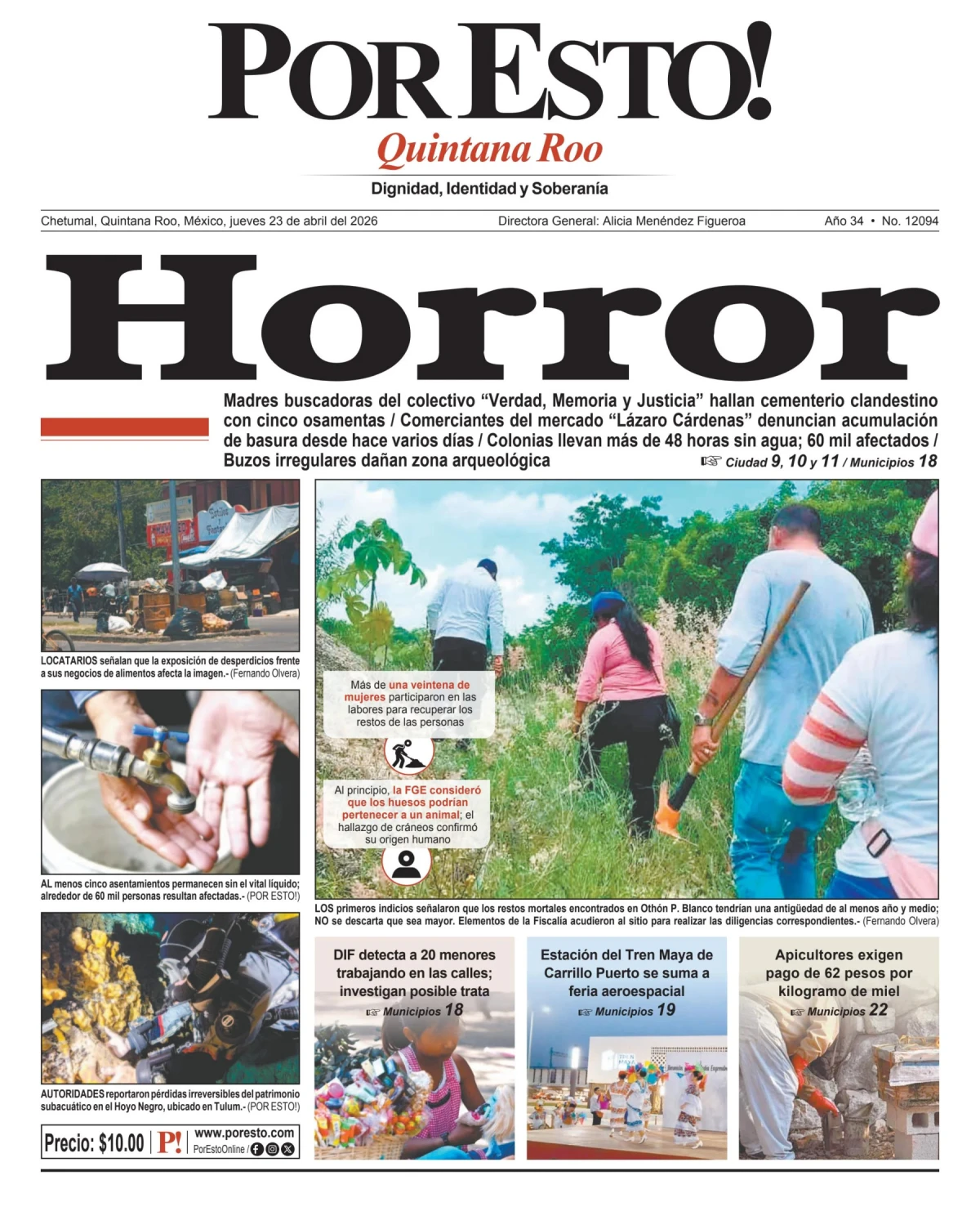 Portada de Por Esto (quintana Roo Chetumal)