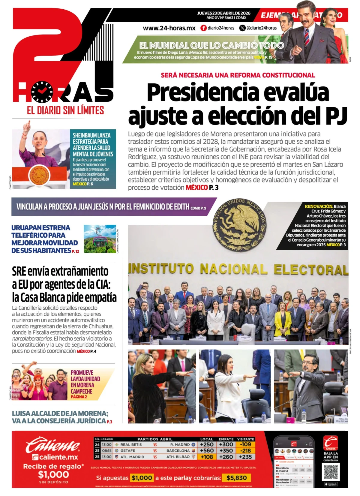 Portada de 24 Horas