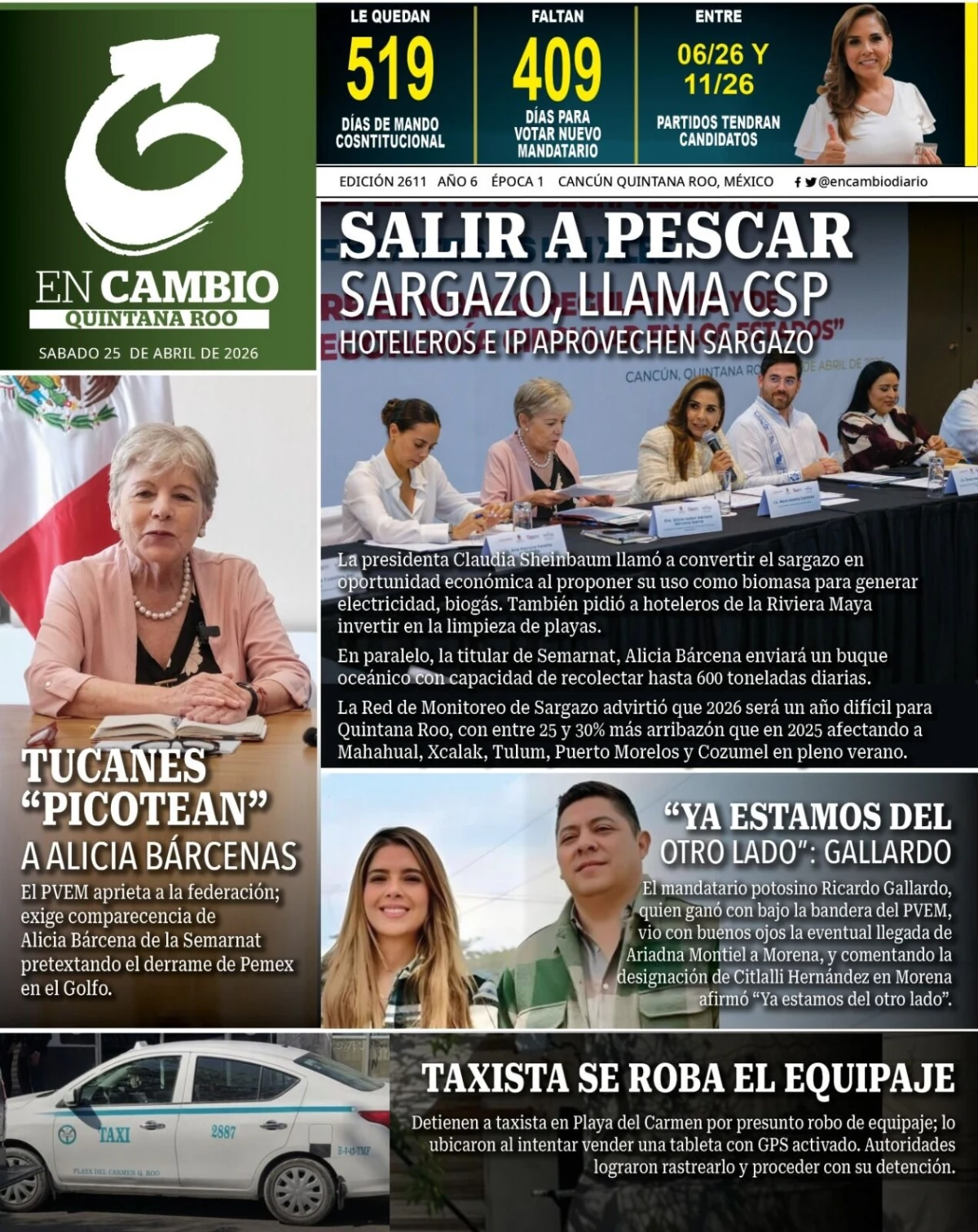 Portada de En Cambio - Quintana Roo (portada)