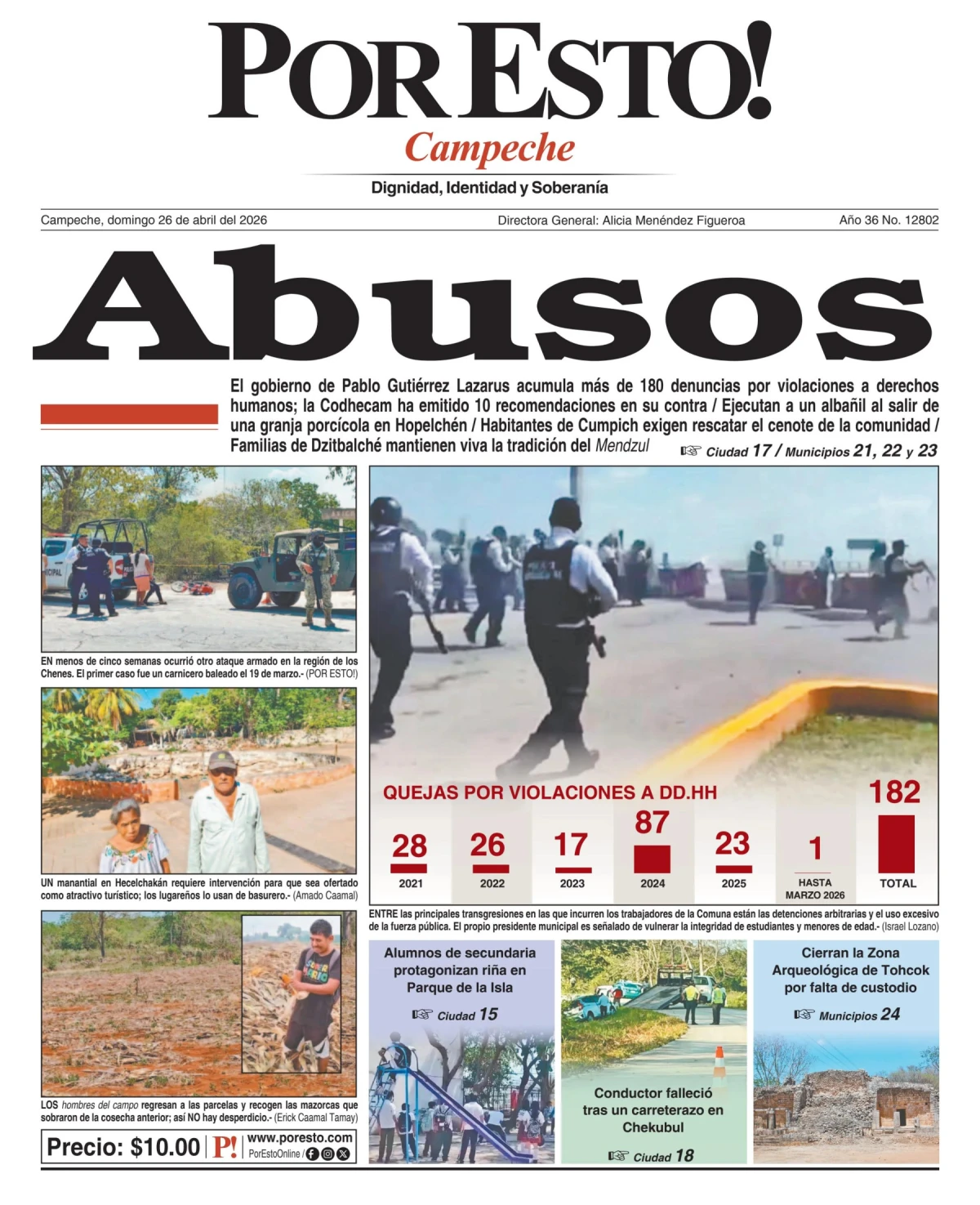 Portada de Por Esto (campeche)