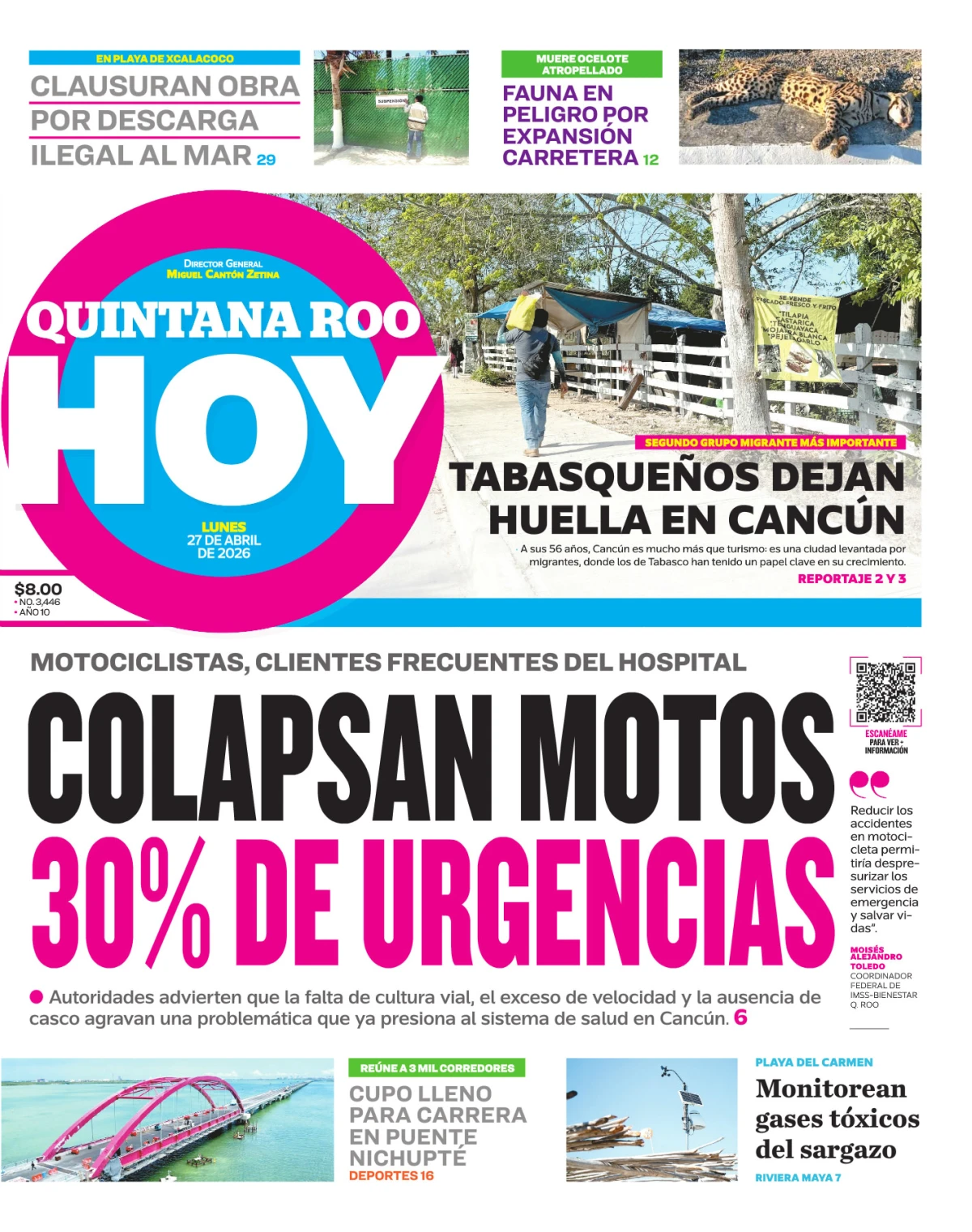 Portada de Quintana Roo Hoy (portada)