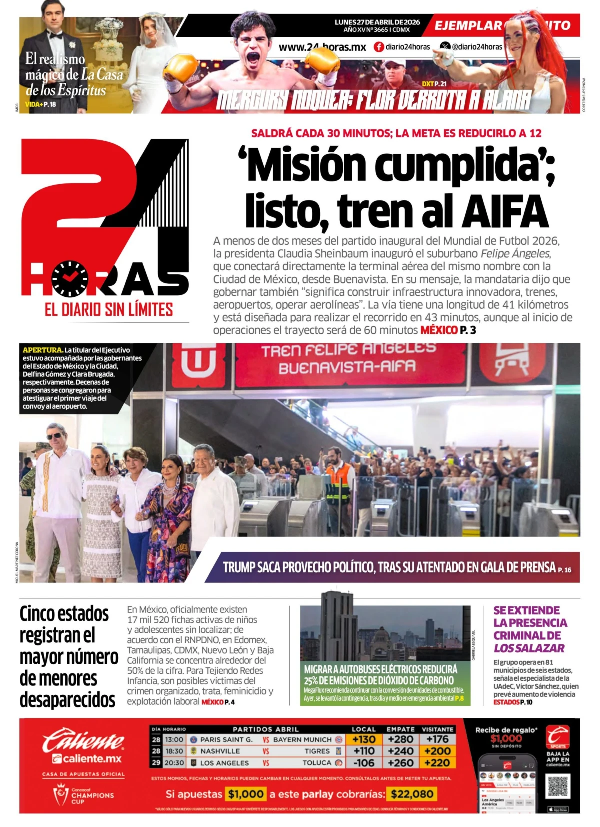 Portada de 24 Horas