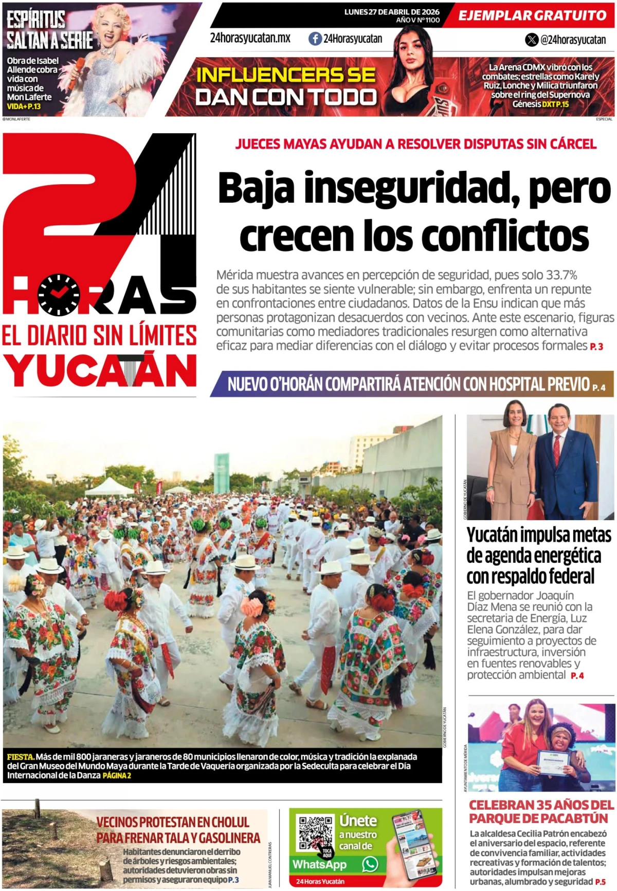 Portada de 24 Horas Yucatan
