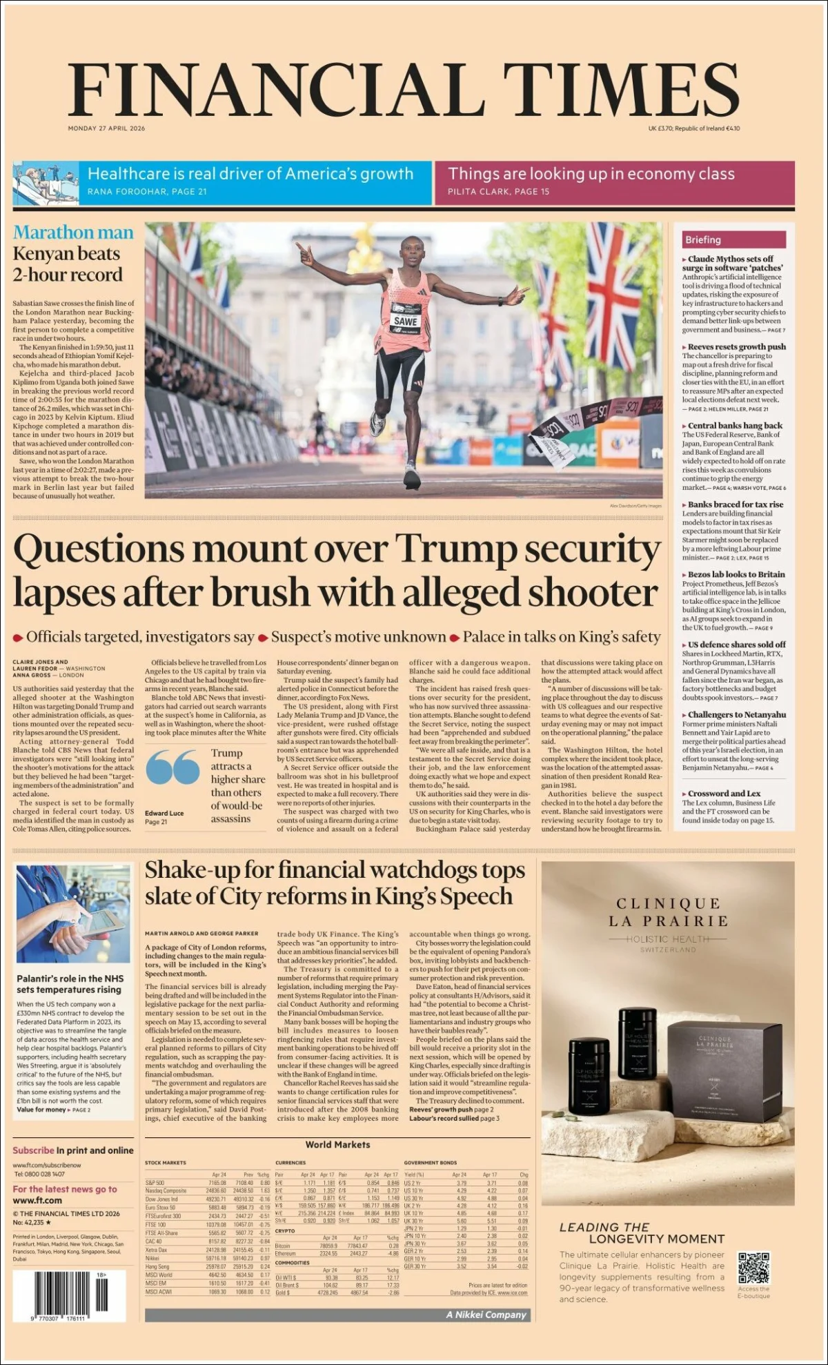 Portada de Financial Times