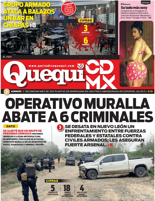 Portada de Quequi CDMX (contraportada) del lunes, 27 de abril de 2026