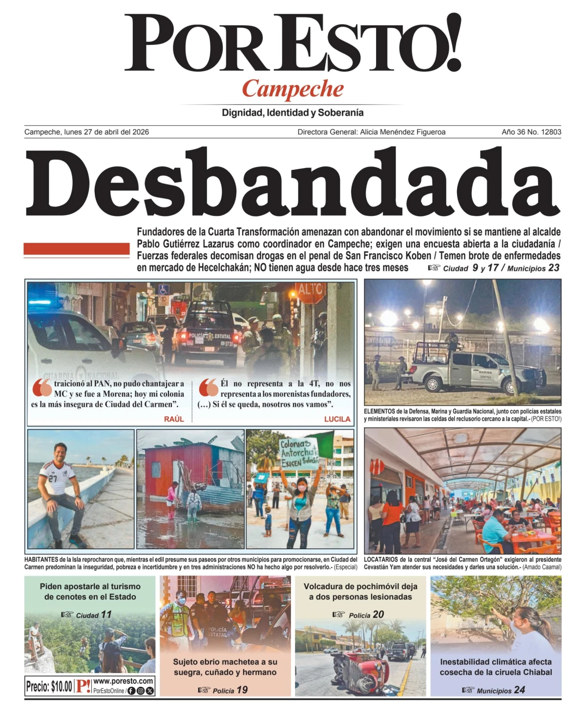 Portada de Por Esto (campeche)