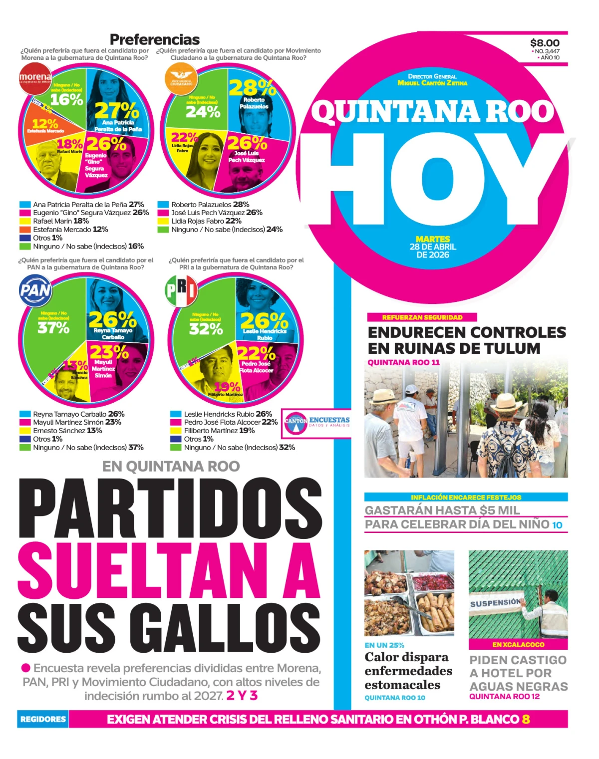 Portada de Quintana Roo Hoy (portada)
