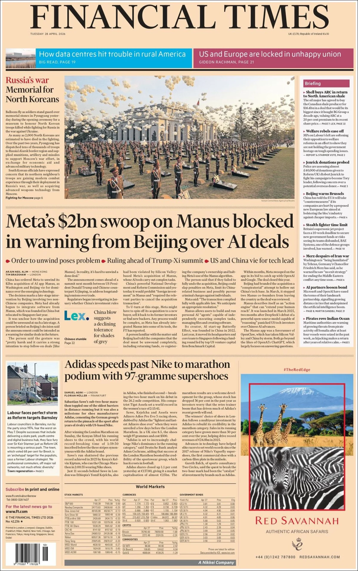 Portada de Financial Times